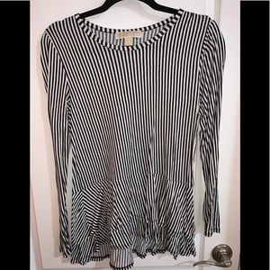 Michael Kors long sleeve peplum top